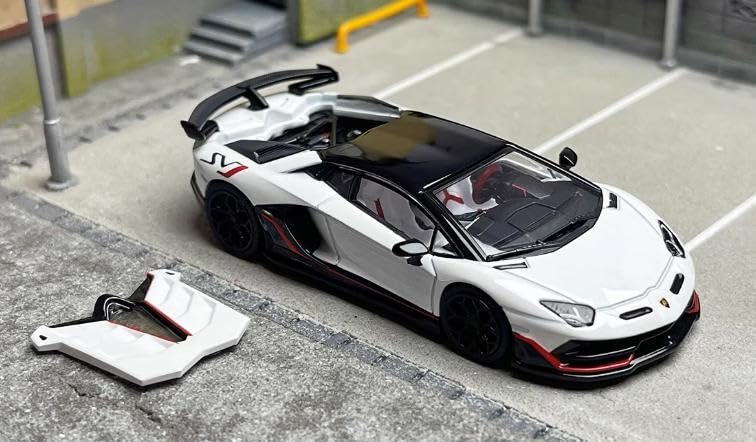 Amazon | HH Toys 1/64 ランボルギーニ SVJ Sian 白 | ミニカー・ダイ